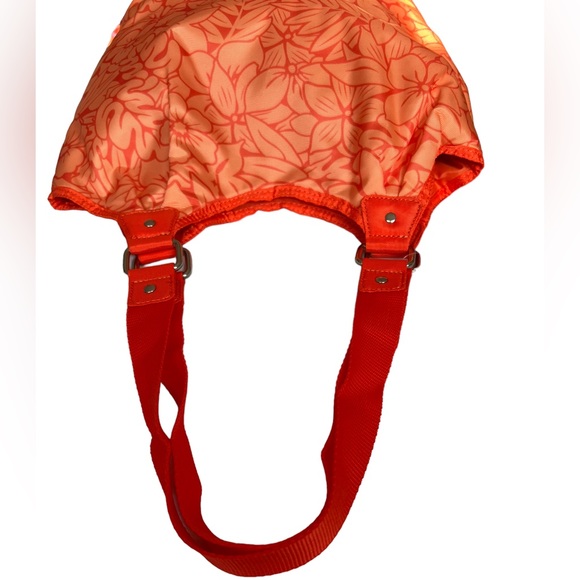 SUNNY HAWAII Beach Pool Tote & Matching Small Purse Hawaiian Orange Floral Print - Picture 8 of 17